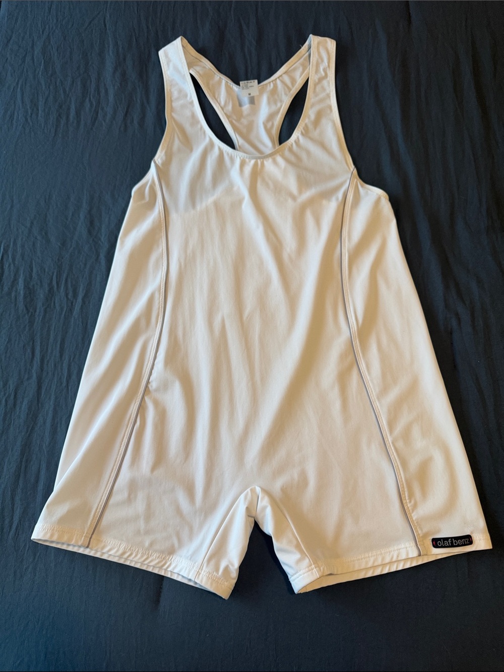 Olaf Benz White Athletic Singlet Medium